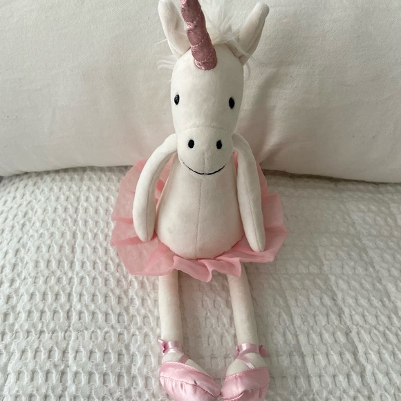 Jellycat Dancing Darcy Ballerina Tutu White Unicorn Plush Stuffed Animal Retired - Picture 1 of 12